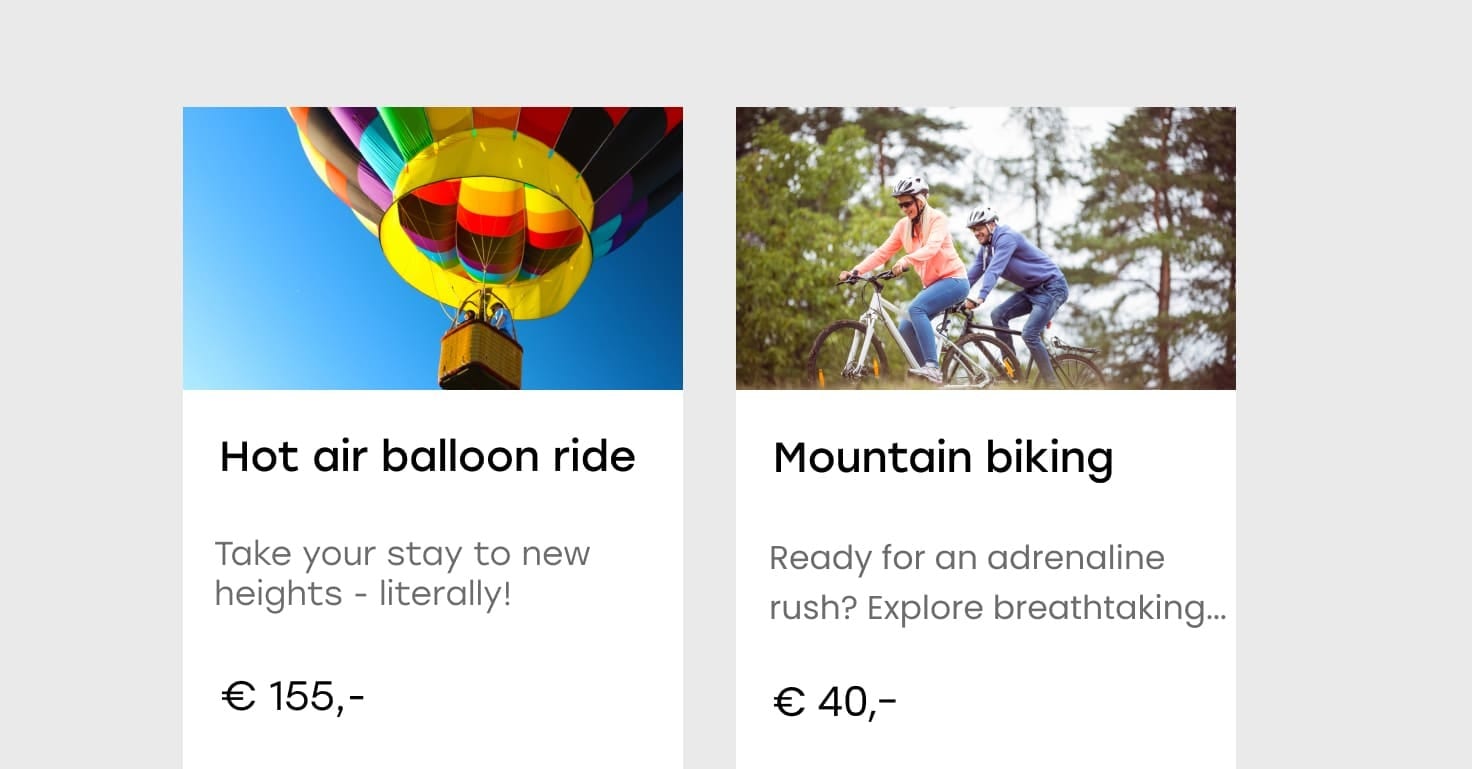 Adventure hotel activities