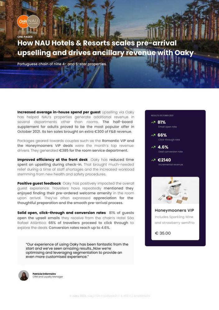 One pager NAU Hotels Resorts