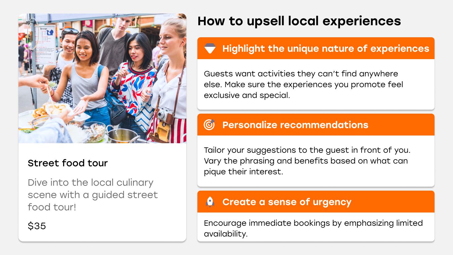 Hotel front desk offers local experiences