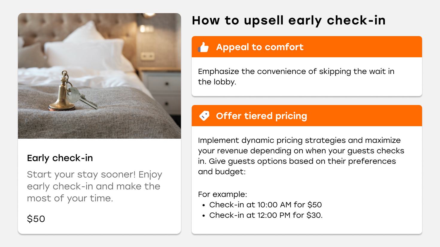 Hotel front desk offers early check in