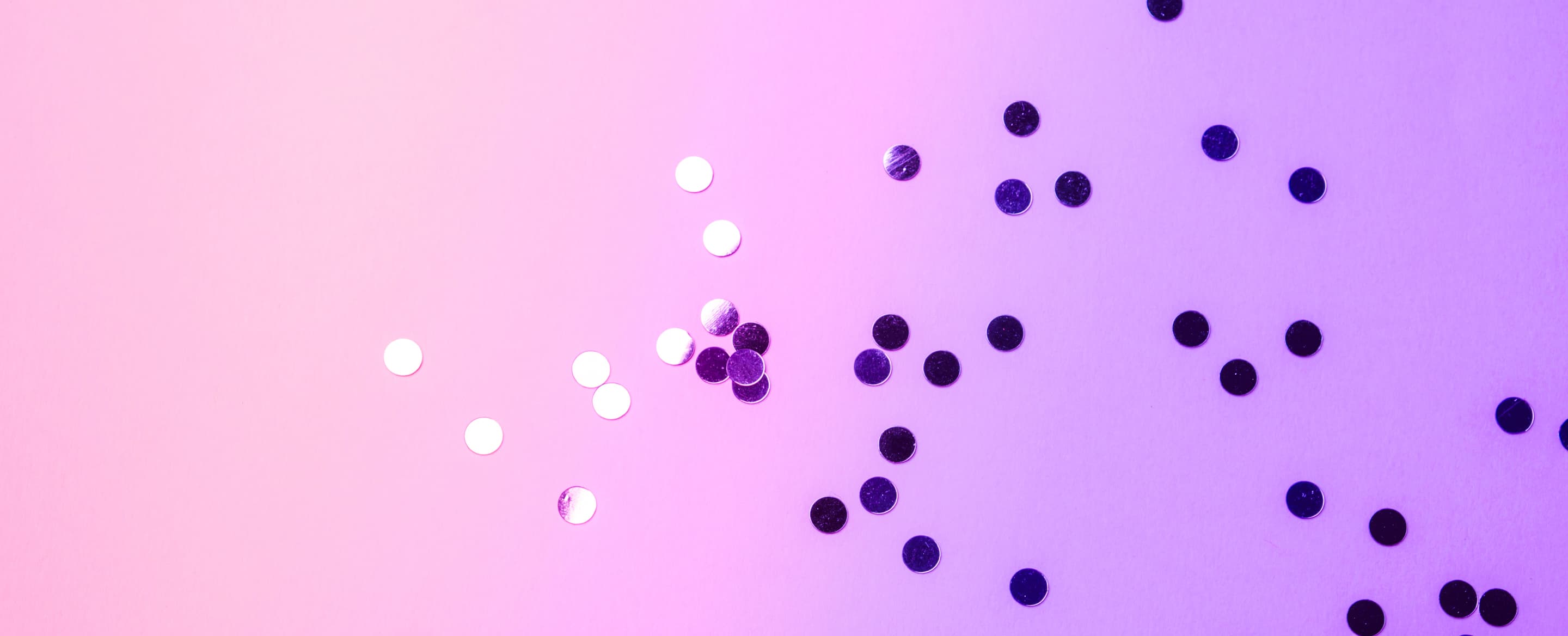 Sparkling confetti on pink purple background 55 S6 U8 C