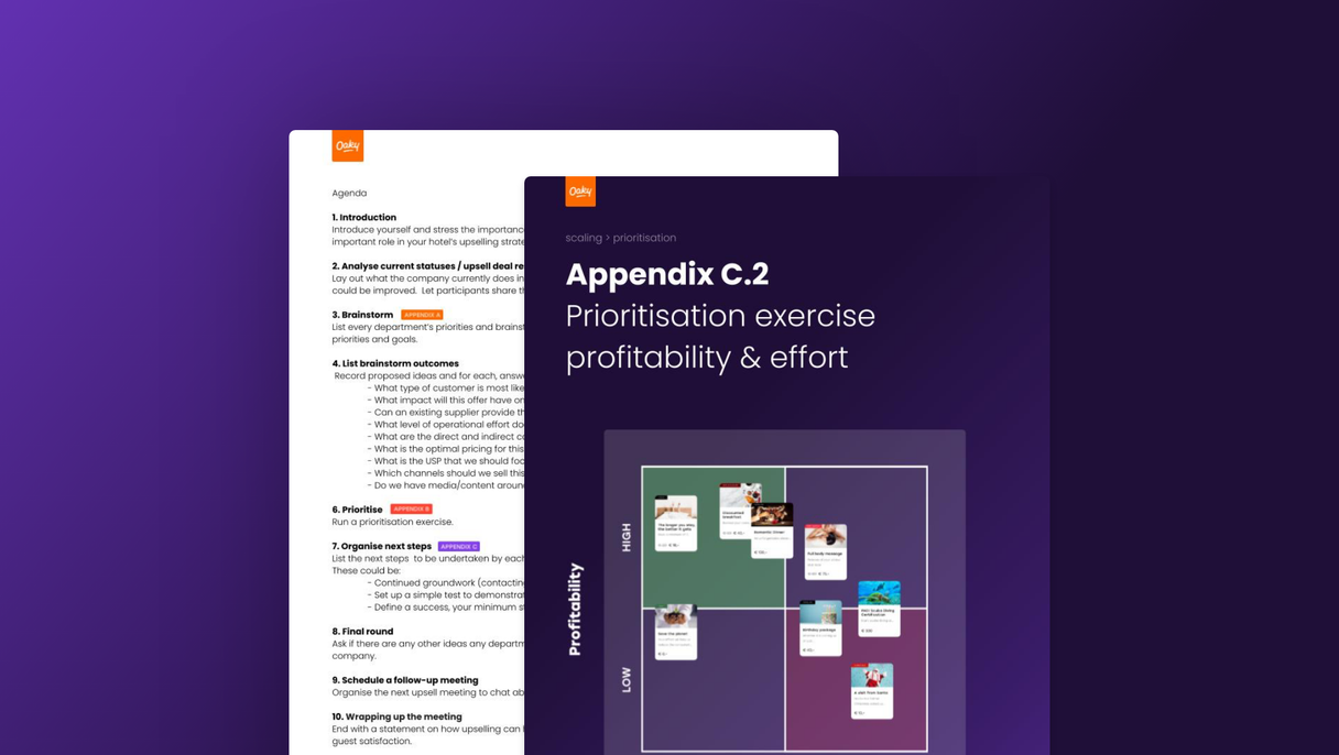 Agenda points for a successful upselling meeting 2x