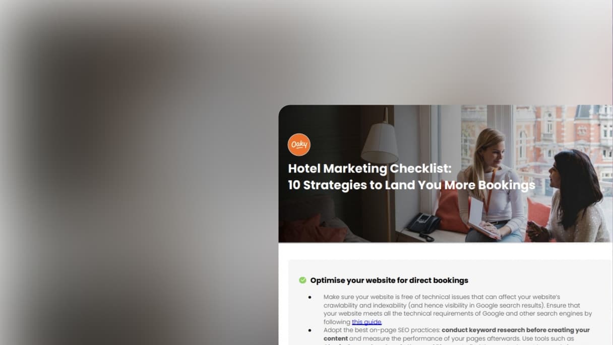 Hotel marketing checklist